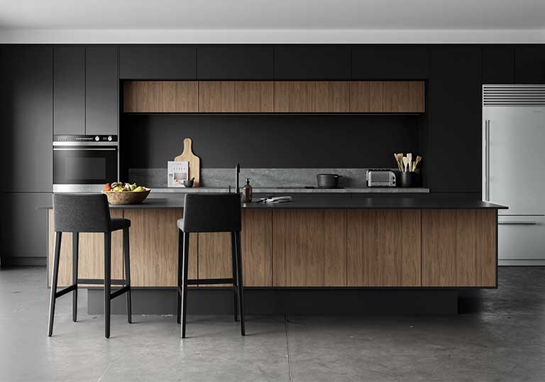 pk-matte-black-natural-walnut-1 - Primary Kitchen