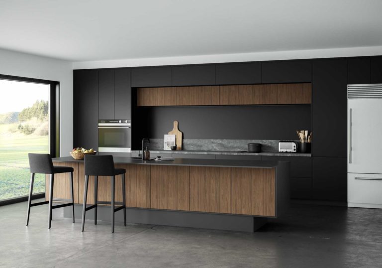 BLACK & NATURAL WALNUT